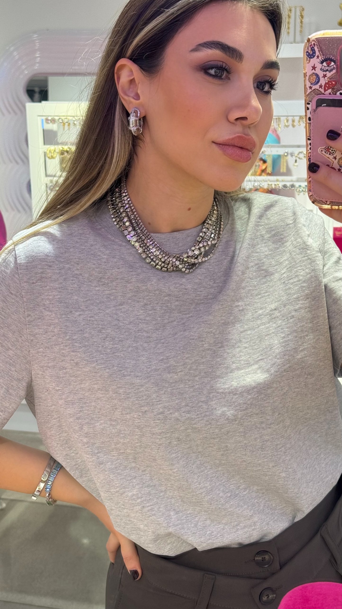 Taşlı Choker Kolye