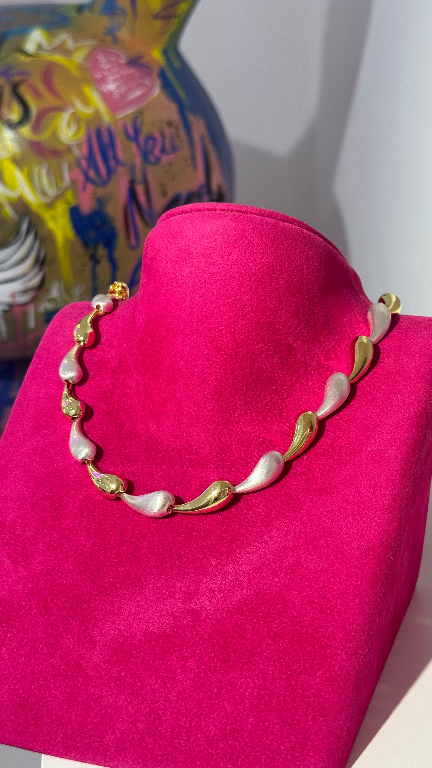 İki Renk Damla Kolye