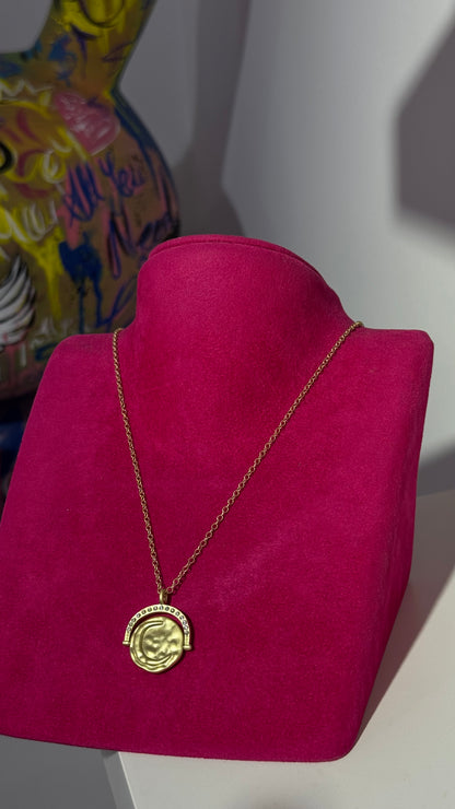 Dönen Ay Güneş Kolye