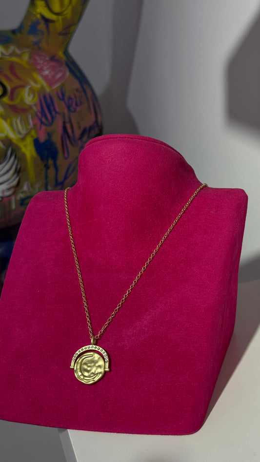 Dönen Ay Güneş Kolye