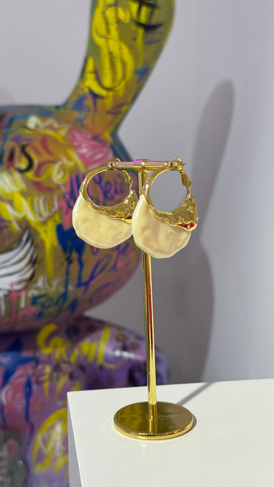 Kemik Dokulu Halka Küpe