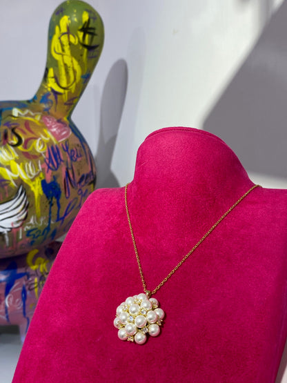 İncili Swarovski Kolye