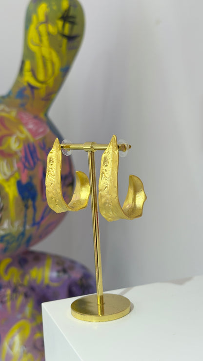 Antik Gold Halka Küpe