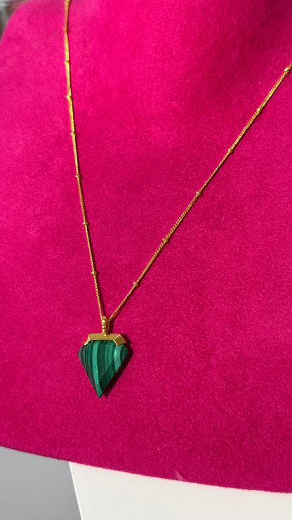 Malahit Gümüş Kolye