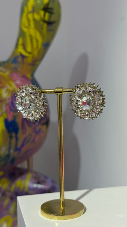 Maxi Taş Çiçek Küpe