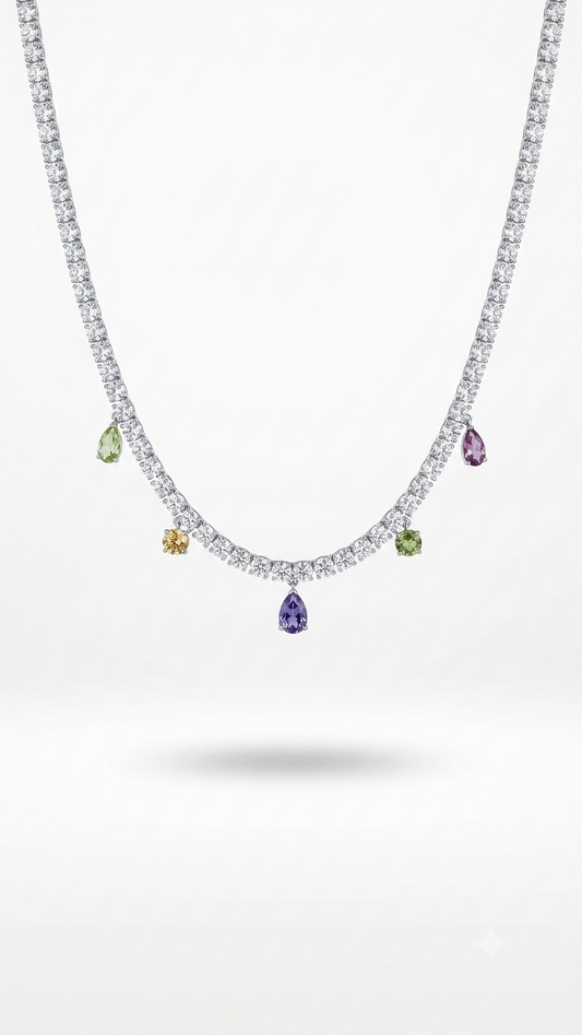 Swarovski Taş Su Yolu Kolye