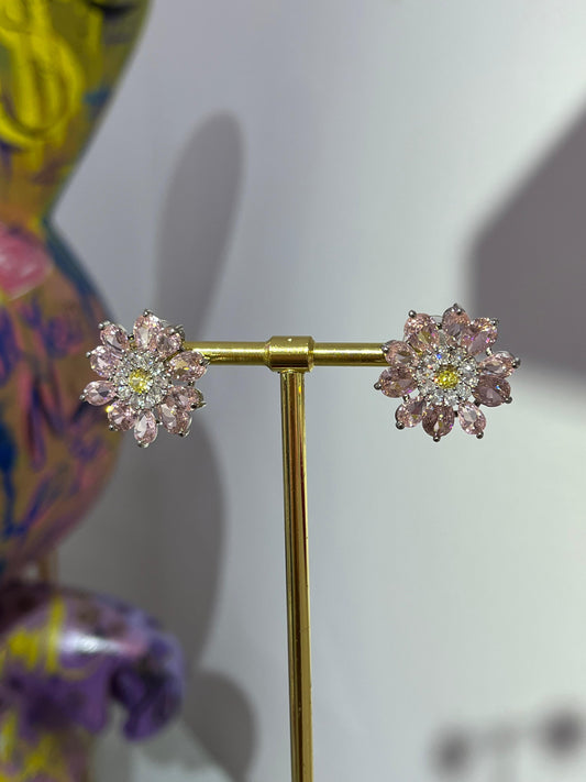 Kristal Çiçek Küpe