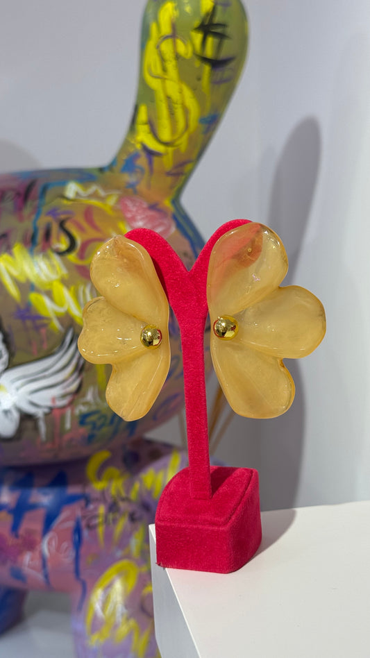 Yarım Çiçek Küpe