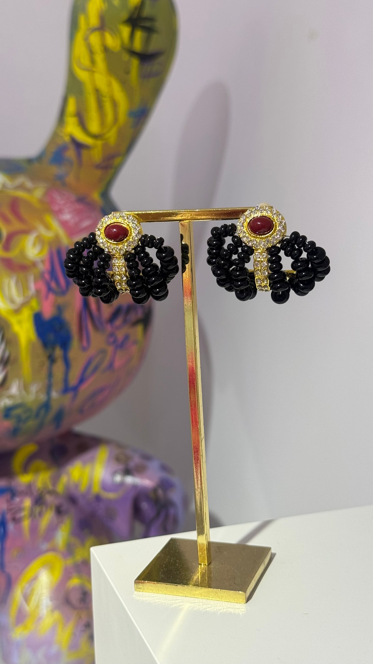 Boncuklu Vintage Küpe