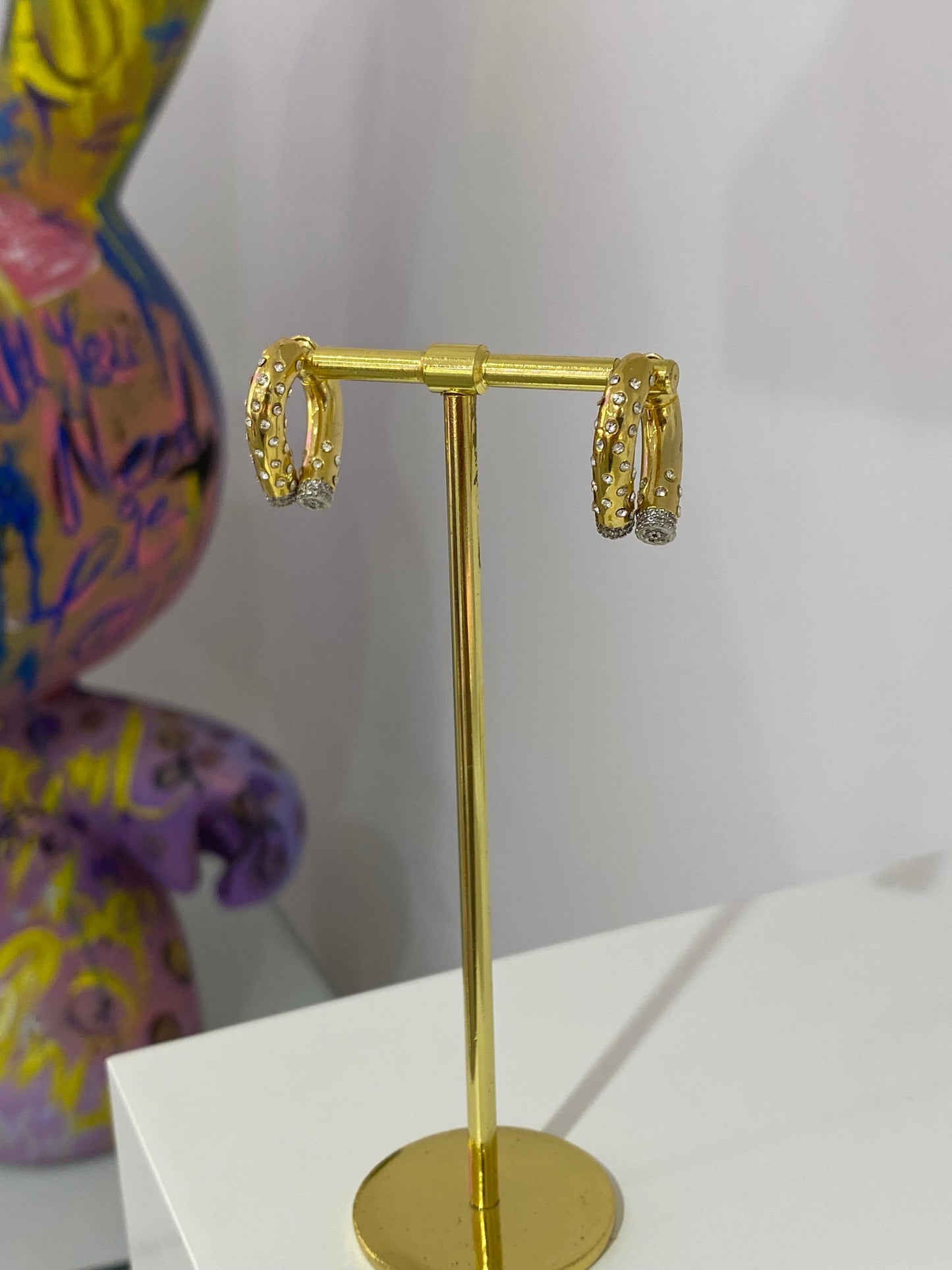 Taşlı Çubuk Küpe