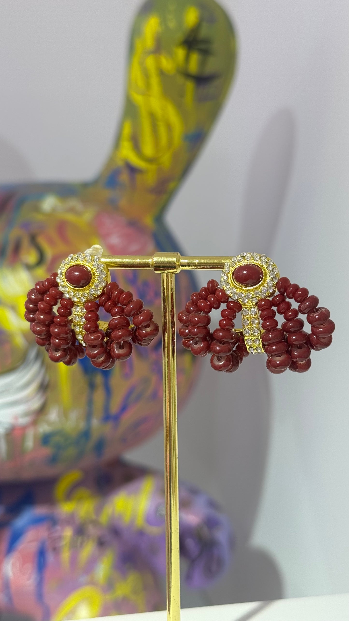 Boncuklu Vintage Küpe