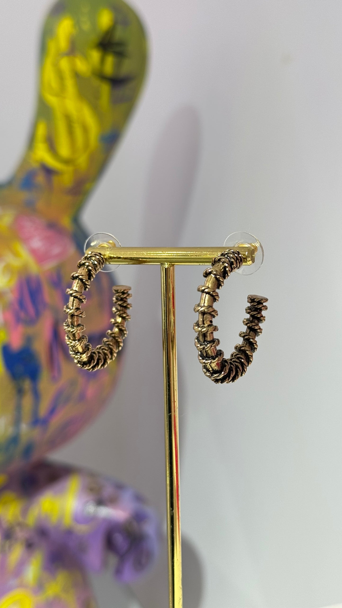 Vintage Halat Halka Küpe