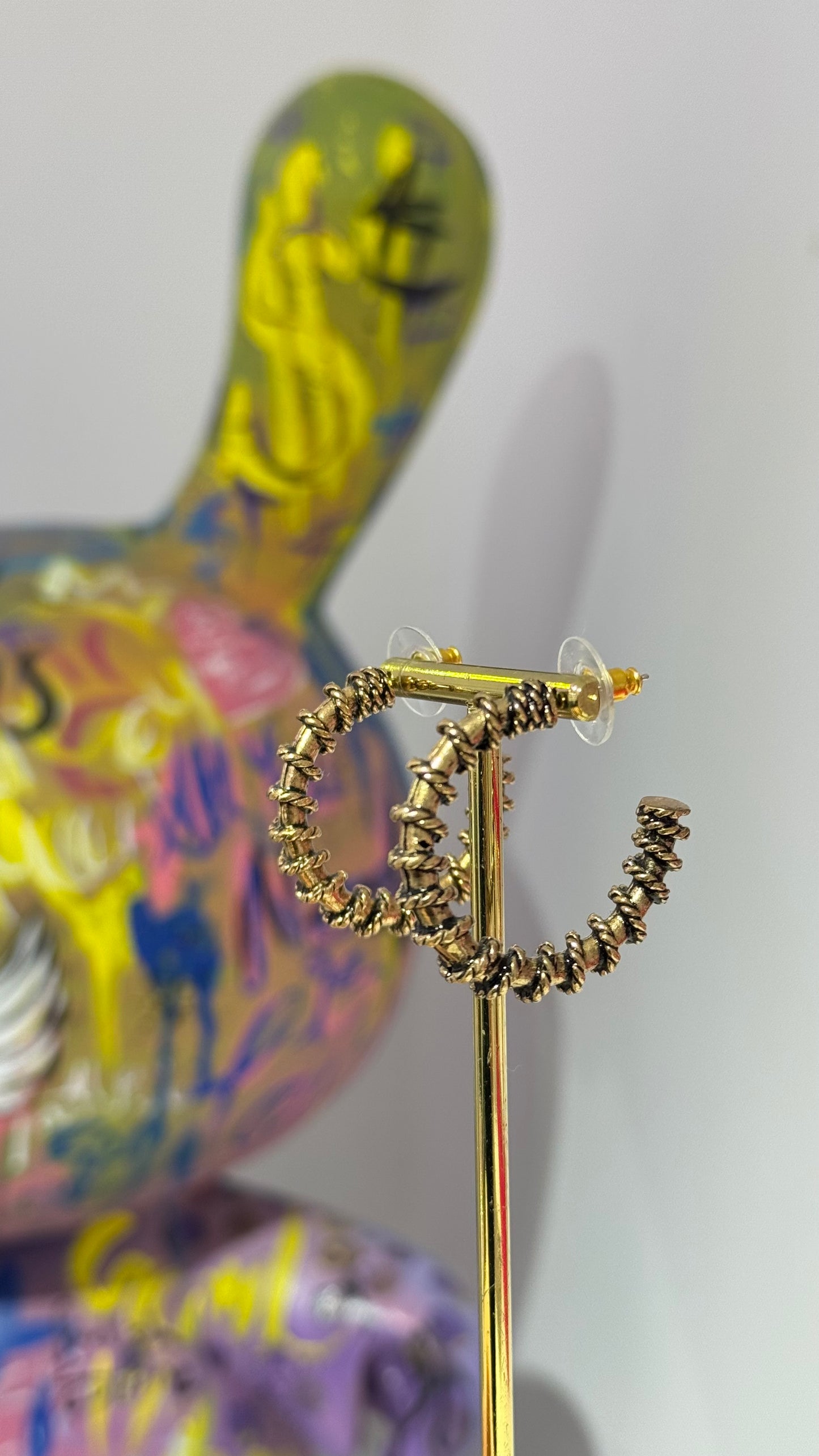 Vintage Halat Halka Küpe