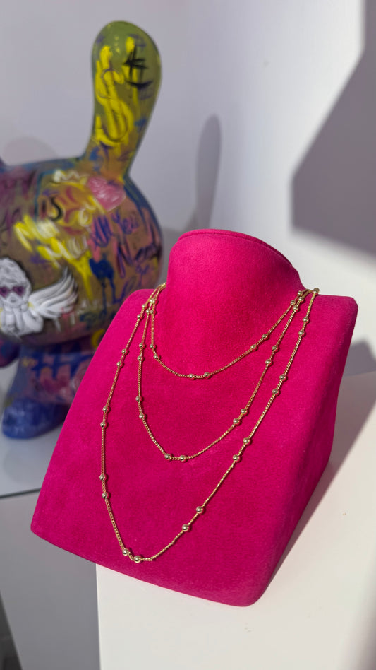 Üçlü Top Zincir Kolye