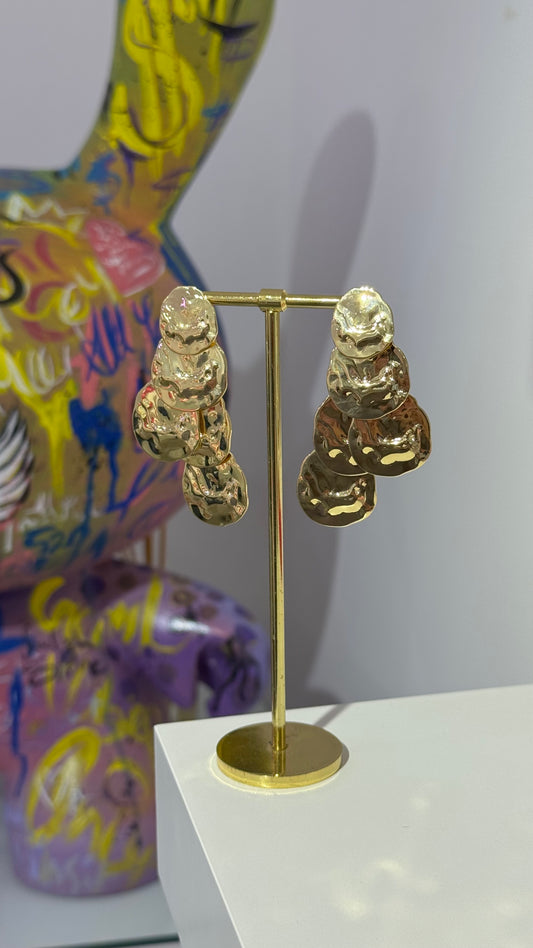 Pullu Gold Küpe