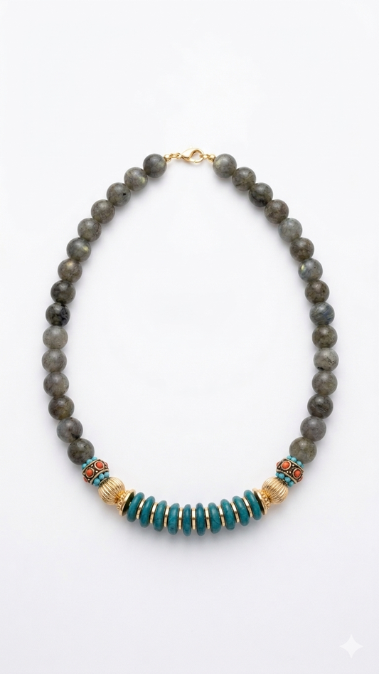 Yeşil Doğal Taş Kolye