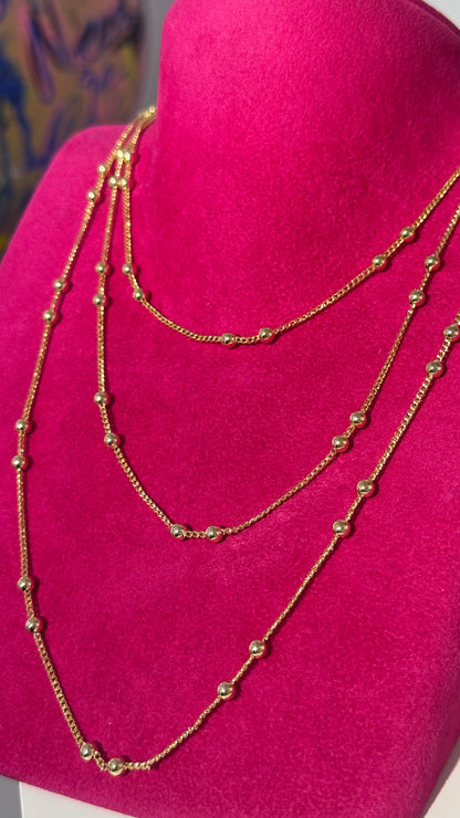 Üçlü Top Zincir Kolye