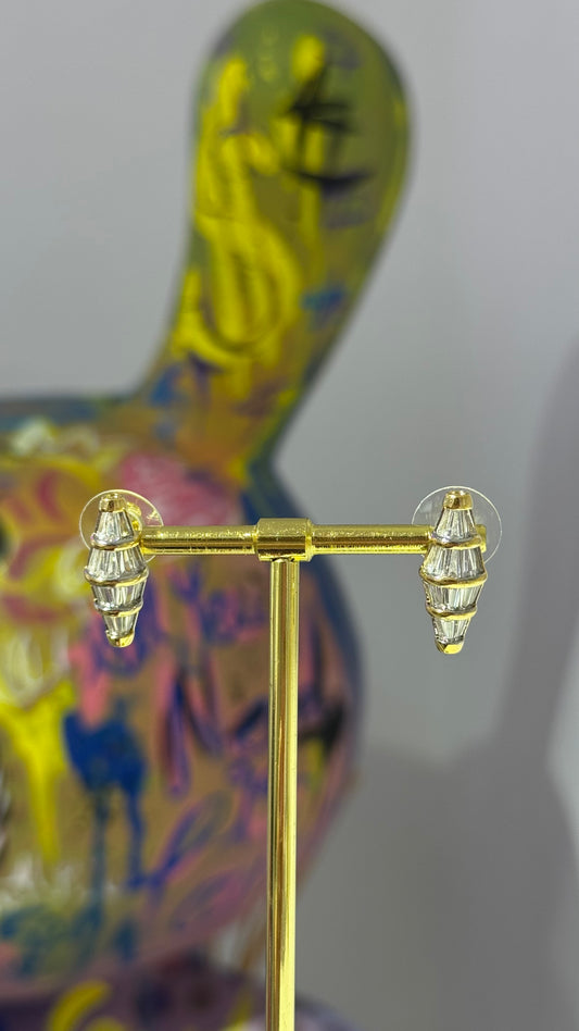 Taşlı Spike Küpe