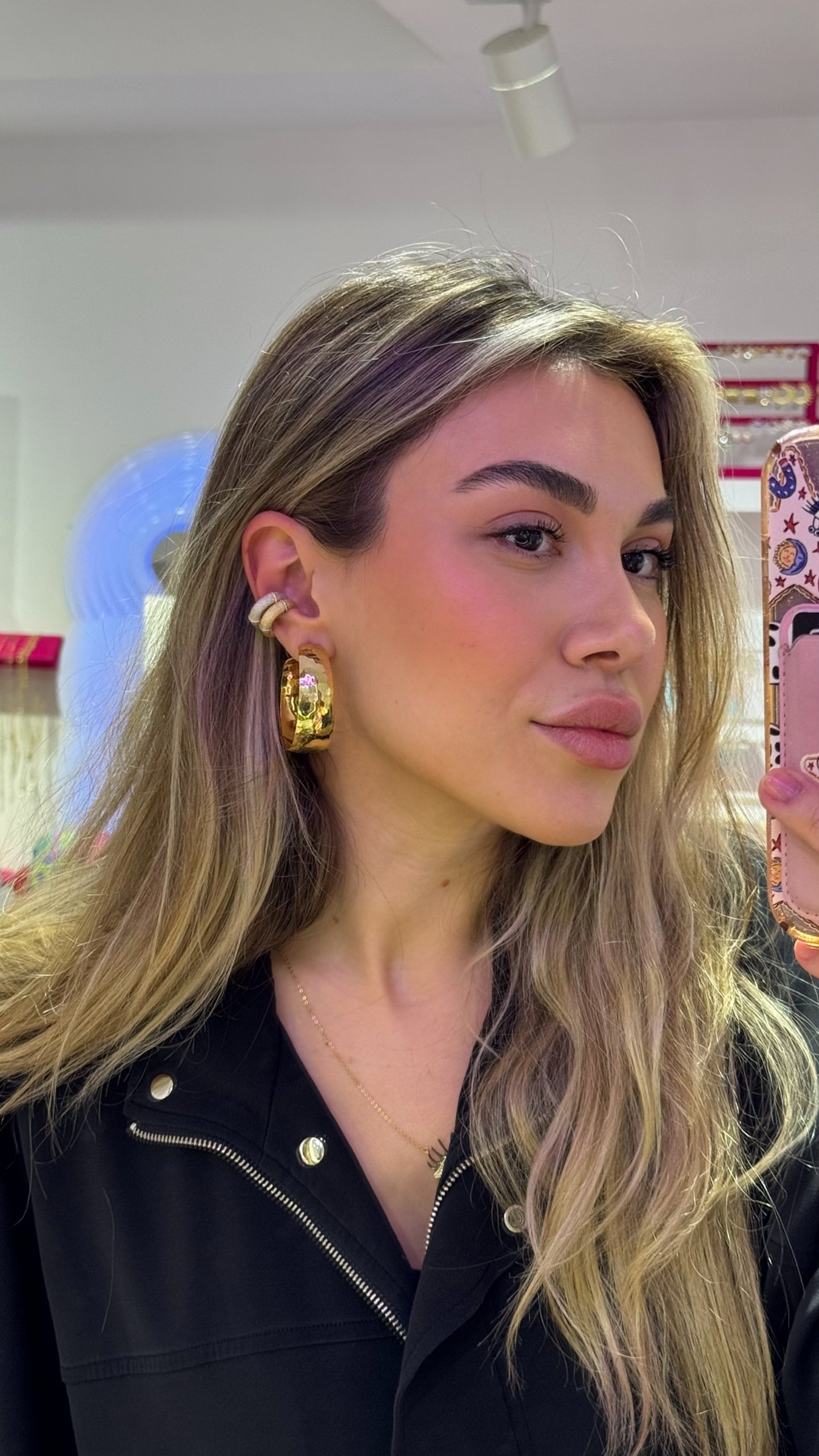 Dokulu İki Renk Earcuff