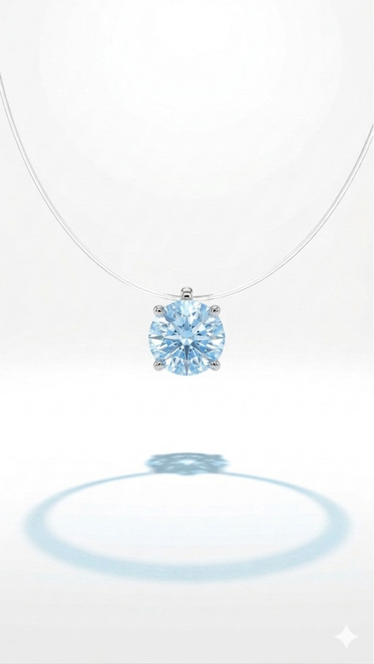 Gümüş Yuvarlak Hayalet Kolye