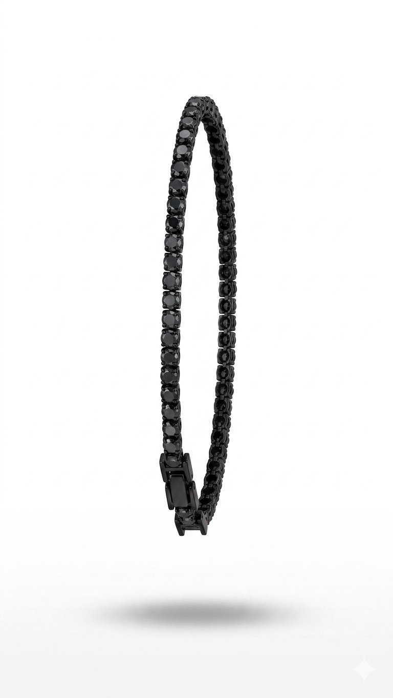 Siyah Swarovski Bileklik