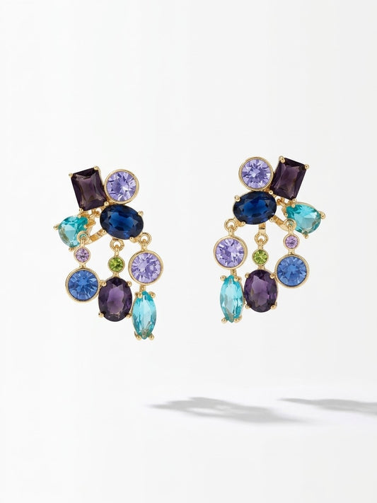 Çok Renkli Swarovski Küpe
