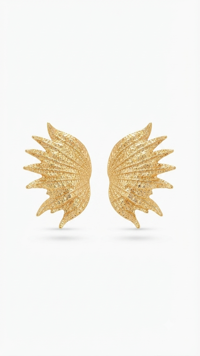 Gold Yaprak Küpe