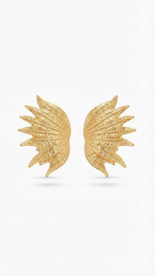 Gold Yaprak Küpe