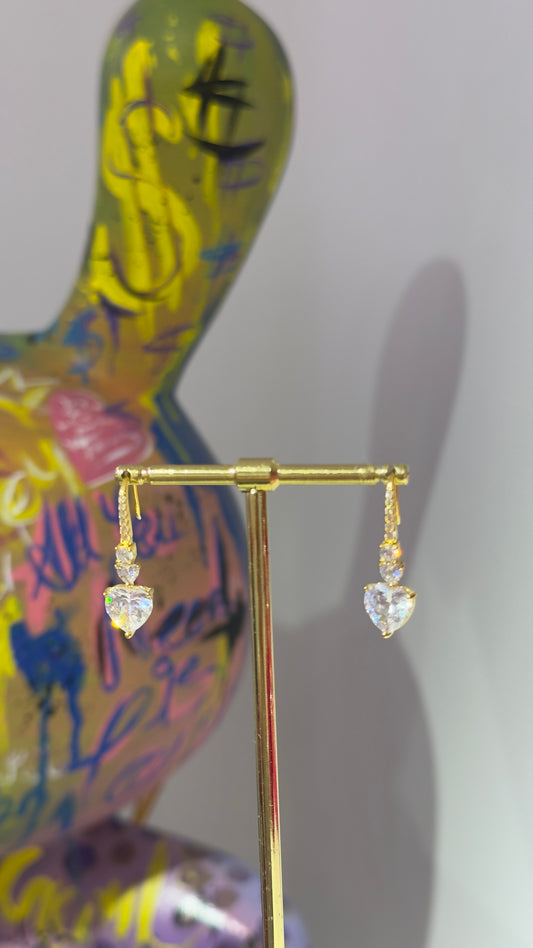 Kalp Swarovski Küpe