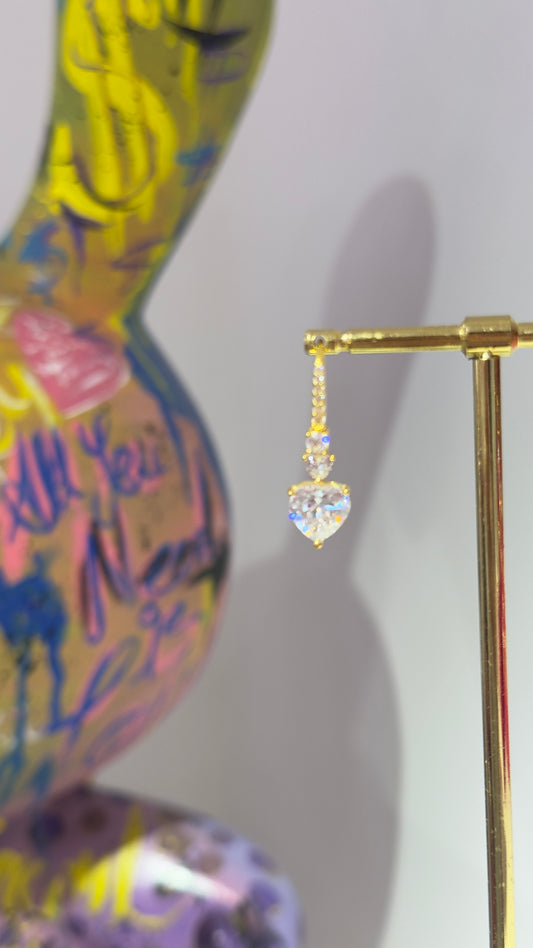 Kalp Swarovski Küpe