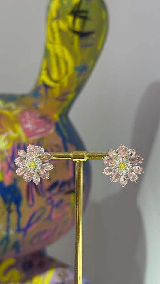 Swarovski Çiçek Küpe